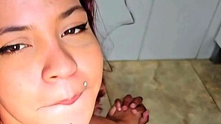 i love giving oral to this hot stepdaughter in the kitchen every morning