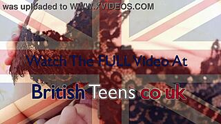 Two British 18+ Teens Flash Lingerie And Fuck In Homemade Lesbian Orgasm Session