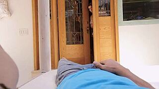 step brother tricked into pounding teen sister's tight ass hard