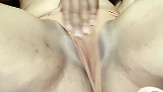 damn her pussy's squirting juices right through those soaked panties she's dripping wet already