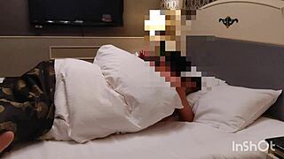 raw japanese milf couple's intense workout sex session