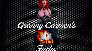 omg granny peggy sue rides my strapon cowgirl so hard she cums buckets 😍🔥