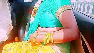 desi housewife dives into dirty car sex talk while fucking unknown guy telugu style