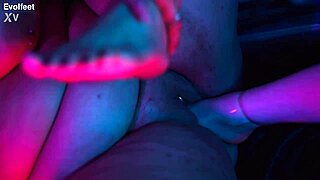 Lesbian pair dives into foot worship and pussy licking frenzy