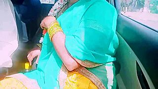 desi housewife dives into dirty car sex talk while fucking unknown guy telugu style