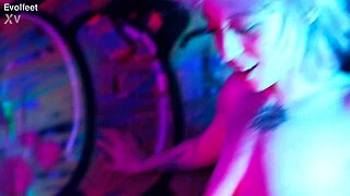 Lesbian pair dives into foot worship and pussy licking frenzy