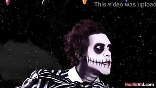 sexy joanna angel rockin nightmare before christmas parody suckin monster cock deep