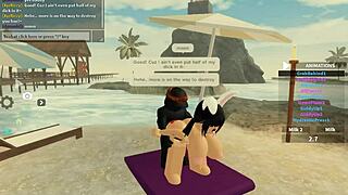 A slut rides monster cocks while shaking her wet ass in wild Roblox sex