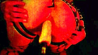 She mounts the anal fuck machine for deep penetration
