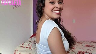 Naughty Neighbor Gives Guided Handjob With Dirty Talk And Flashing Small Tits To Friend.