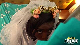 Ebony Bride Ditches Wedding For Bent Over Doggy Pound