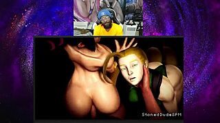 juri han blows femshep as widowmaker cowgirl fucks tight!