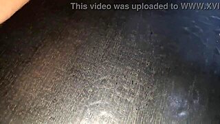 my slutty wife flashes miniskirt then gloryhole creampie from strangers while blindfolded