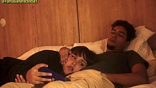 mi hermanastra chokes on my thick cock deepthroat after the movie gets her horny