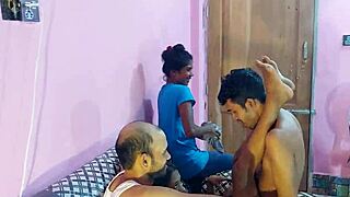 Sexy bengali popy khatun's tight pussy takes hanif's cock then mst sumona and manik mia join for rough foursome riding