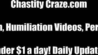 yo your thick cock's squeezing into my tiny bdsm cage for some pov fun...