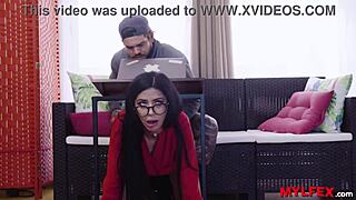 mylfex - sweet spanish milf confronted by boy of the house in tense encounter