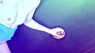 my slutty wife flashes miniskirt then gloryhole creampie from strangers while blindfolded