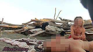 PUBLIC FLASHING NUDF BEACH SUCKING BIG COCK CUMSHOT IN FRONT EVERYONE MISS CREAMY