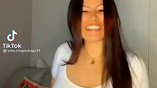 Crossdresser dances in see-through panties