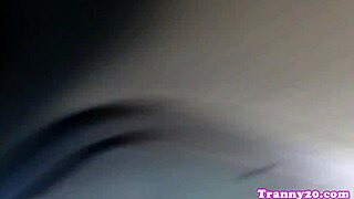 shaved asian ladyboy's pierced ass rimmed then pounded missionary in car