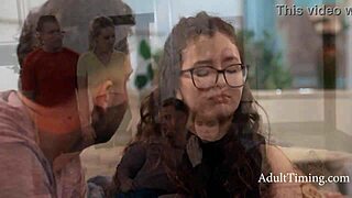 Teen uncovers stepfamily's long wait for their taboo group orgy session