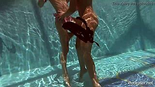 Serbian and russian lesbos get wet underwater in shower
