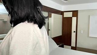 Motel tech fixes tv then shoves 23cm up my ass