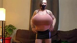 shanneltrav shows off her massive boobs up close