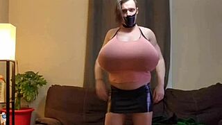 shanneltrav shows off her massive boobs up close
