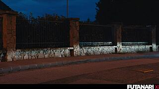 Cute Russian Girl Kneels for Trans Cock Suck and Magic Shemale Futa Blowjob Facial Cum