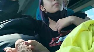 sexy colombian latina deepthroats boyfriend's monster cock on public bus between bogota and medellin then rides cowgirl to cumshot