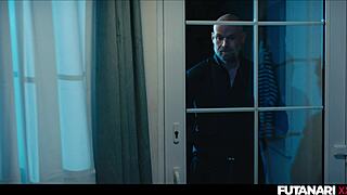 Cute Russian Girl Kneels for Trans Cock Suck and Magic Shemale Futa Blowjob Facial Cum