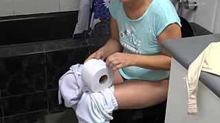 58-year-old latina stepmom flaunts lingerie masturbates for tit cumshot