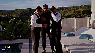 Irish snowbunny Tina Snow ambushed by 3 BBCs at photoshoot destroyed pissed on in gangbang frenzy