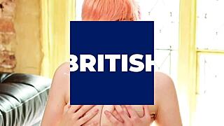 British teen's sloppy deepthroat blowjob and huge tit wank