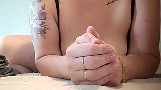 Naughty Sister-in-Law Models See-Through Lingerie Flashing Big Tits in Kitchen