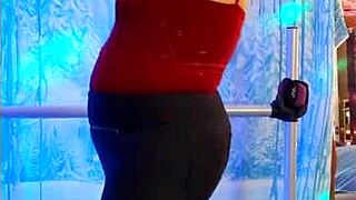 hotwife steffi teases her wet pussy dancing business casual homemade style