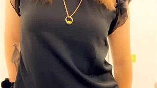 hey quick pussy tease at work got me so wet