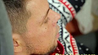 dane jones xmas threesome turns into double facial fun for her