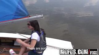 Public Pickup Shara Jones Fucked Hard On Water With Wet Latina Feet Sucking