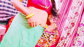 beautiful indian housewife sneaks cowgirl ride on daddy with cheating dirty talk