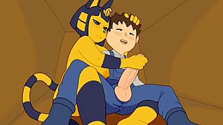 Ready to fap to furry hero's straight pounding action?