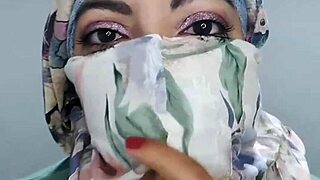 arab hijab wife masturbates silent extreme orgasm niqab squirt husband away