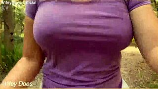 my wifey she got perfect tits uh for flashin everywhere!!