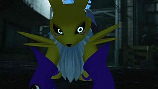 ever wonder how Renamon takes it deep outdoors in furry public fun?