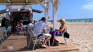 Beach Pickup French Blonde Ass Slammed for Cash