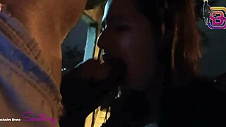 wife sucks huge cock on city square filmed by hubby