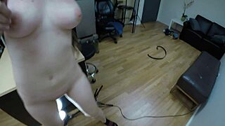 audrey decker gags hard on cock in this wild casting blowjob
