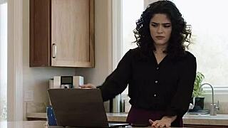 It guy ravages brunette milf housewife doggystyle after catching her porn stash